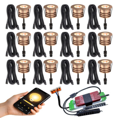 12 koperen Plug en Play spots Zigbee