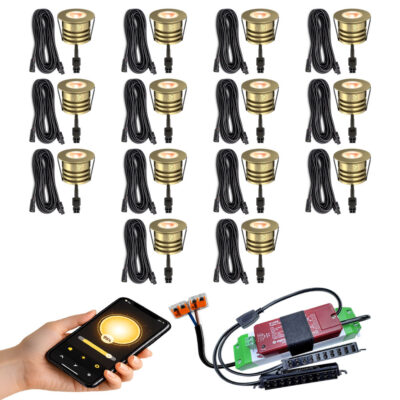 14 messing kleine inbouwspots Zigbee