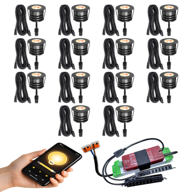 zigbee inbouwspots zwart set 14