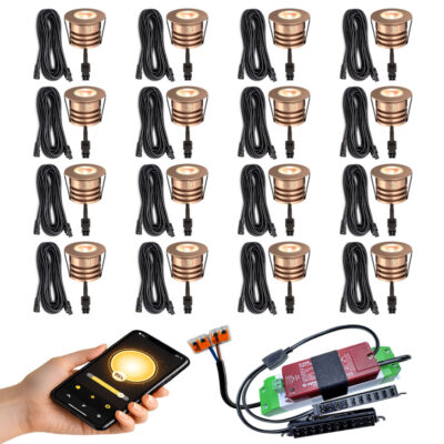16 koperen ondiepe inbouwspots Zigbee