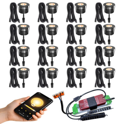 zwarte zigbee inbouwspots set 16