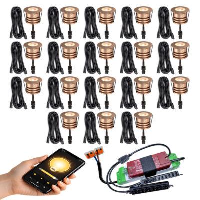 18 koperen 12V inbouwspots Zigbee