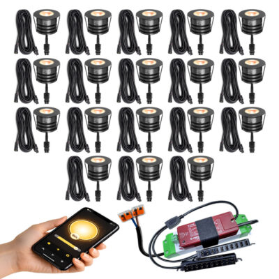 zwarte zigbee inbouwspots set 18
