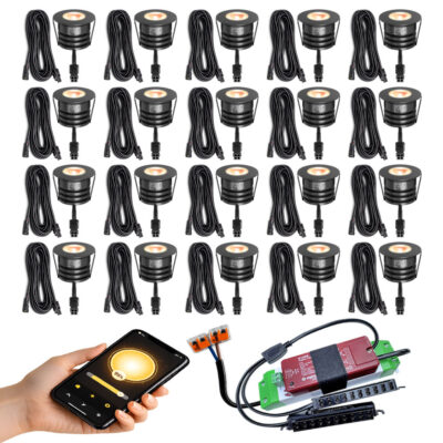 zwarte zigbee inbouwspots set 20