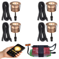 4 koperen veranda spots Zigbee