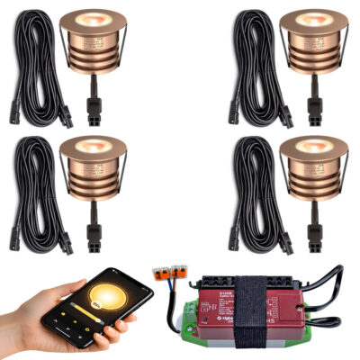 4 koperen veranda spots Zigbee