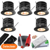 5 Inbouwspots Overkapping Zwart