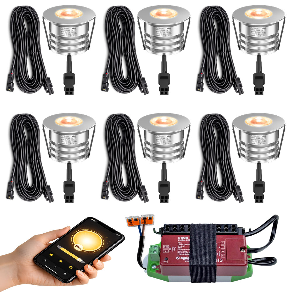 6-veranda-spots-rvs-zigbee- rvs zigbee inbouwspots set 6