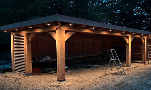 Echte klantfoto van veranda met 12V spots