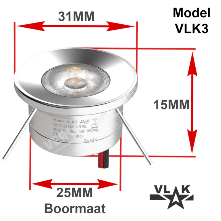 Afmeting minispot VLK3