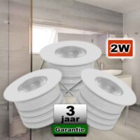 Led Spot Verlichting badkamer Wit 2W