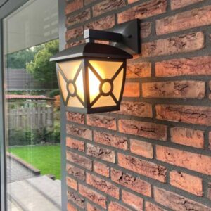 Buitenlamp Wand Zwart Modern Tijdloos Design E27 IP44