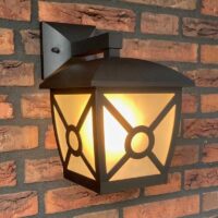Buitenlamp Wand Zwart Modern Tijdloos Design E27 IP44