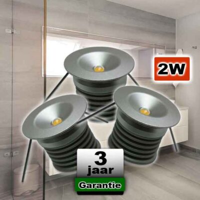Strakke Inbouwspot badkamer Warmwit 2700K