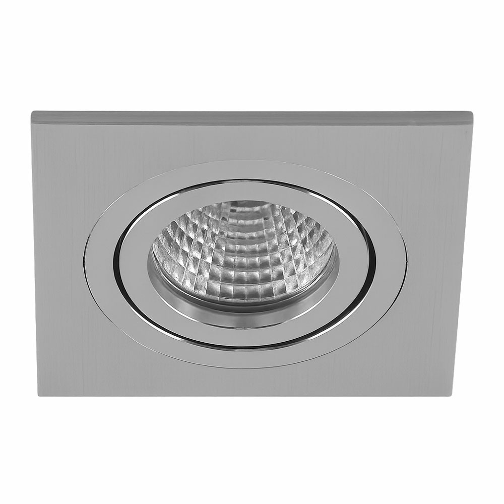 Inbouw ledspot GU10 MR16 kantelbaar RVS look Inbouw ledspot GU10 MR16 kantelbaar RVS look