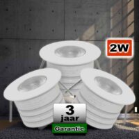 Led Spot Verlichting slaapkamer Wit 2W
