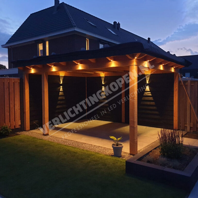 Led spots eiken overkapping