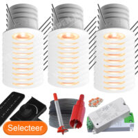 Set van 30 witte mini inbouw spotjes