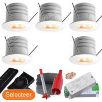 Set van 5 ondiepe veranda spots wit