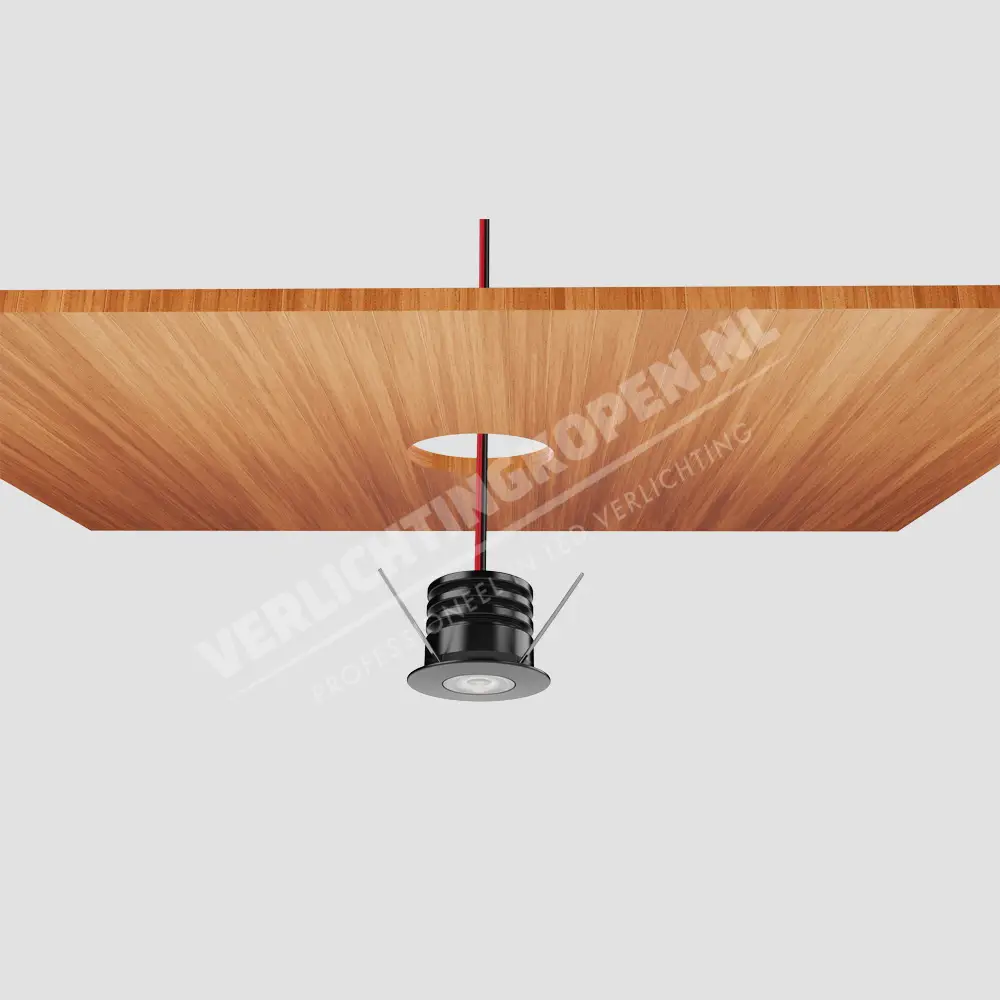 Set van 6 Inbouwspots zwart inbouwen Set van 6 Inbouwspots zwart inbouwen