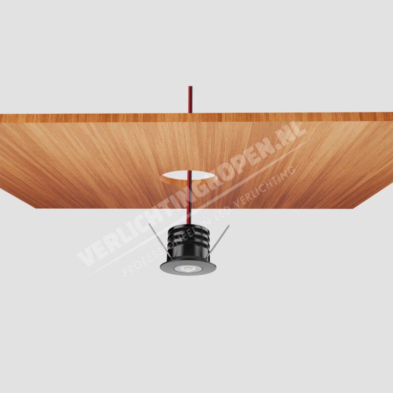 set van 6 inbouwspots zwart inbouwen