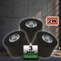 Slaapkamer Opbouw spots Zwart Warmwit