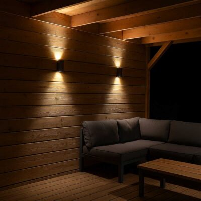 Up Down buitenverlichting 12V zwart dimbaar