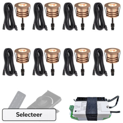 koperen spots overkapping set 8