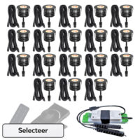 zwarte inbouwspots veranda set 18