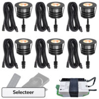 zwarte inbouwspots veranda set 6