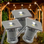 Veranda led spotset 1W vierkant 2700K Warmwit 1-25 stuks | Extra klein | Draadloos dimmen / Zigbee