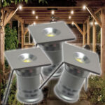 Veranda led spotset 1W vierkant 4000K Daglicht | Eenvoudige montage | Dimbaar | Zigbee | Stel set samen 1-25st