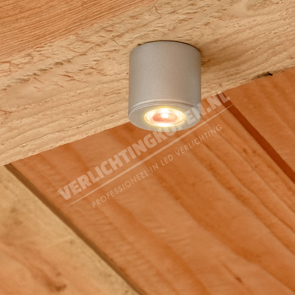 Veranda opbouw spot rvs look 2W Veranda opbouw spot rvs look 2W