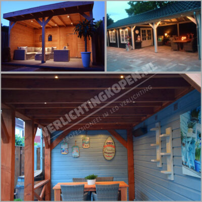 voorbeelden inbouwspots overkapping