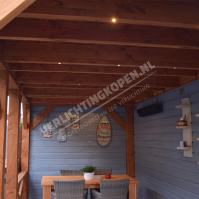 Mini led spots houten balk