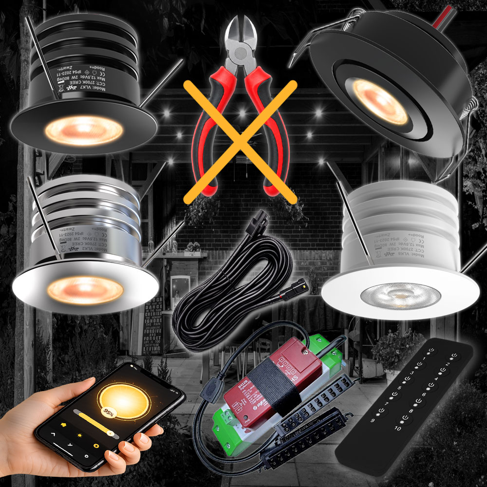 Dakrand spots aansluiten met Plug & Play