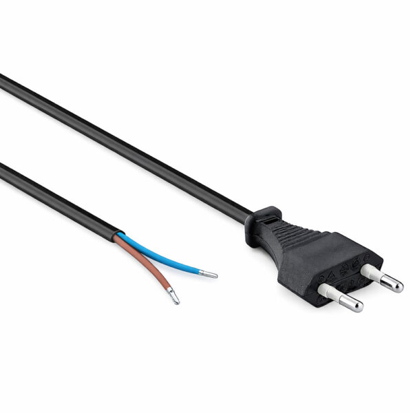 Platte stekker met kabel 1,5 meter