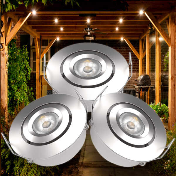 Veranda / Overkapping LED spots kantelbaar 12V 2W CREE Dimbaar - Extra Warmwit 2700K CREE - Zigbee