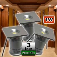 Mini Led Hal / Gang Vierkant 1W Warmwit